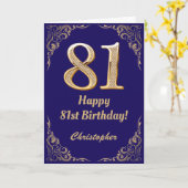 81ste marinesblauw en goudglitter-Lijst op de Birt Kaart (Gele Bloem)