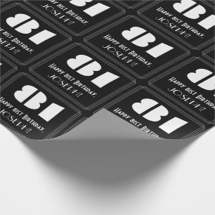 81ste verjaardag: Art Deco Geïnspireerde look "81" Cadeaupapier