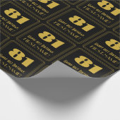 81ste verjaardag - Art Deco Geïnspireerde look "81 Cadeaupapier (Hoek)