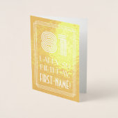 81ste verjaardag - Art Deco Geïnspireerde look "81 Folie Kaarten (Voorkant)