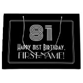 81ste verjaardag — Art Deco Geïnspireerde look "81 Groot Cadeauzakje (Voorkant)