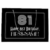 81ste verjaardag — Art Deco Geïnspireerde look "81 Groot Cadeauzakje (Achterkant)
