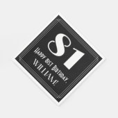 81ste verjaardag ~ Art Deco Geïnspireerde look "81 Servet (Hoek)