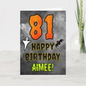 81ste verjaardag: Eerie Halloween Theme + Aangepas Kaart (Voorkant)