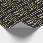 81ste verjaardag: Floral Flowers Number, Custom Na Cadeaupapier (Hoek)