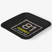 81ste verjaardag: Floral Flowers Number, Custom Na Papieren Bordje (Gebogen)