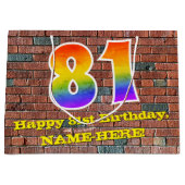 81ste verjaardag: Fun, door graffiti geïnspireerde Groot Cadeauzakje (Voorkant)