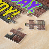 81ste verjaardag ~ Fun, geïnspireerde Urban Graffi Legpuzzel (Zijkant)