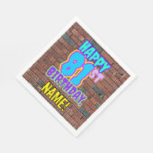 81ste verjaardag ~ Fun, geïnspireerde Urban Graffi Servet (Hoek)