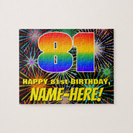 81ste verjaardag: Fun, kleurrijk gevuurwerk Legpuzzel