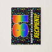 81ste verjaardag — Fun, kleurrijk Star Field Patte Legpuzzel (Verticaal)