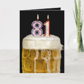 81ste verjaardag in zwart kaart (Voorkant)