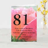 81ste verjaardag kaart (Gele Bloem)