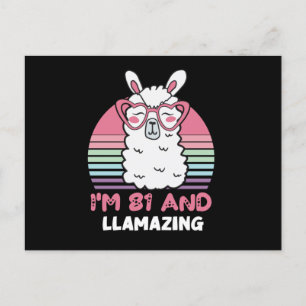 81ste verjaardag Llamazing Lama 81 jaar verjaardag Briefkaart