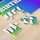 81ste verjaardag — Meerkleurig regenboogpatroon "8 Legpuzzel (Zijkant)