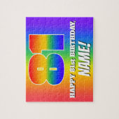 81ste verjaardag — Meerkleurig regenboogpatroon "8 Legpuzzel (Verticaal)