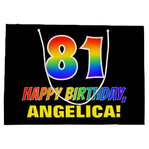 81ste verjaardag: Mooi, leuk, eenvoudig, regenboog Groot Cadeauzakje