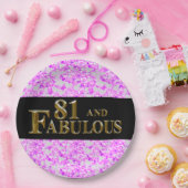 81ste verjaardag papieren bordje (Feest)