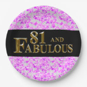 81ste verjaardag papieren bordje (Voorkant)
