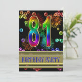 81ste verjaardag Uitnodiging van de partij van Bir (Staand voorkant)