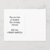 81ste verjaardag: Vet, Vun, Eenvoudig, Regenboog 8 Briefkaart (Achterkant)