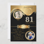 81ste verjaardag Vrouw 81ste, elegante art deco, z Kaart (Voorkant)