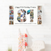 81ste Verjaardagsfeest Nummer 81 Fotocollage Spandoek (Insitu)