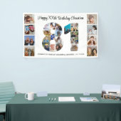 81ste Verjaardagsfeest Nummer 81 Fotocollage Spandoek (Beurs)
