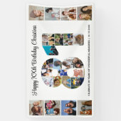 81ste Verjaardagsfeest Nummer 81 Fotocollage Spandoek (Verticaal)