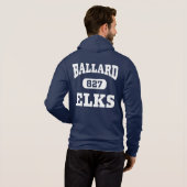 827 Collegiate ritssluiting Hoodie (Achterkant volledig)