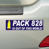 828 BUMPER BUMPERSTICKER (Op auto)