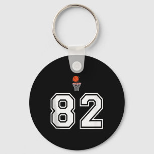 82 Aantal Basketbal Stijl Witte Tanktop Sleutelhanger