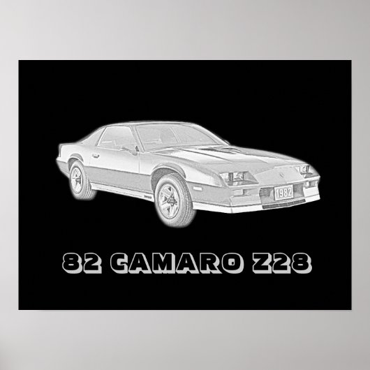 82 Camaro Z28 Poster (Voorkant)