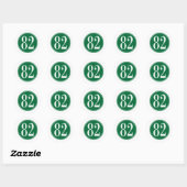 #82 Groene cirkel Ronde Sticker (Vel)