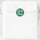 #82 Groene cirkel Ronde Sticker (Tas)