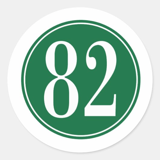 #82 Groene cirkel Ronde Sticker (Voorkant)