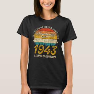 82 jaar oud 1943 Retro Geweldige 82e verjaardagsca T-shirt