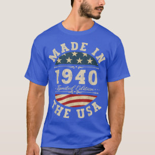 82 jaar oud Bday Limited Edition 1940 USA 82th Bi T-shirt
