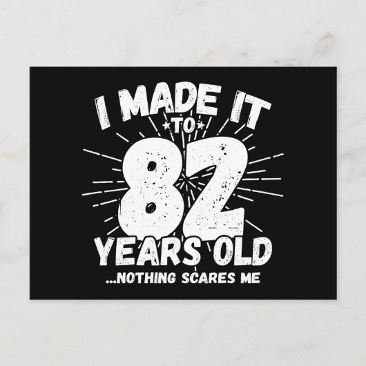 82 Jaar Oud Sarcastisch Meme Grappig 82e Verjaarda Briefkaart (Voorkant)