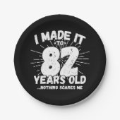 82 Jaar Oud Sarcastisch Meme Grappig 82e Verjaarda Papieren Bordje (Voorkant)