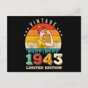 82 Jaar Verjaardag 1943 Vintage 82ste Verjaardag V Briefkaart