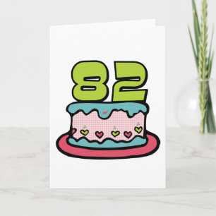 82-jarige verjaardagskaart kaart