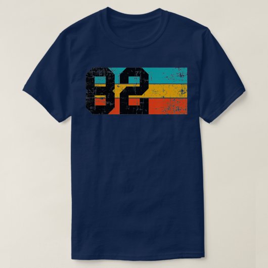 82 Retro 1982 40th Birthday Veertig jaar oud T-shirt (Design voorkant)