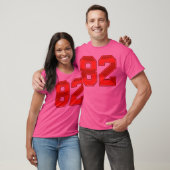 82 rode sportnummers t-shirt (Unisex)