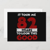 82 Verjaardag Zag ik er Goed uit 82ste Verjaardag Briefkaart (Voorkant / Achterkant)