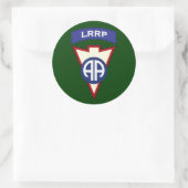 82d Airborne LRRP Recondo zakpatch Ronde Sticker (Tas)