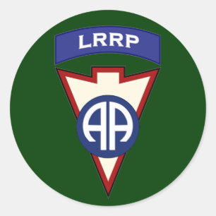 82d Airborne LRRP Recondo zakpatch Ronde Sticker