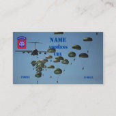 82e ABN Airborne Div Vets LRRP Visitekaartje (Voorkant)