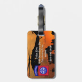 82e ABN Airborne Divisie veteranen dierenartsen Bagagelabel (Achterkant verticaal)