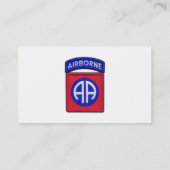 82e ABN Airborne Divisie veteranen patch Visitekaartje (Achterkant)